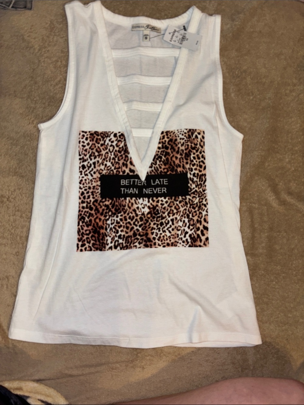 Express White Tank Top - XS